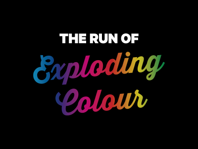 the run of exploding colour logo
